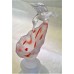 BEACHES ART GLASS STUDIO PERFUME BOTTLE – ART DECO STYLE ORCHID & HUMMINGBIRD DESIGN (B)